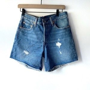 levi's 501 cut off midi short size 27